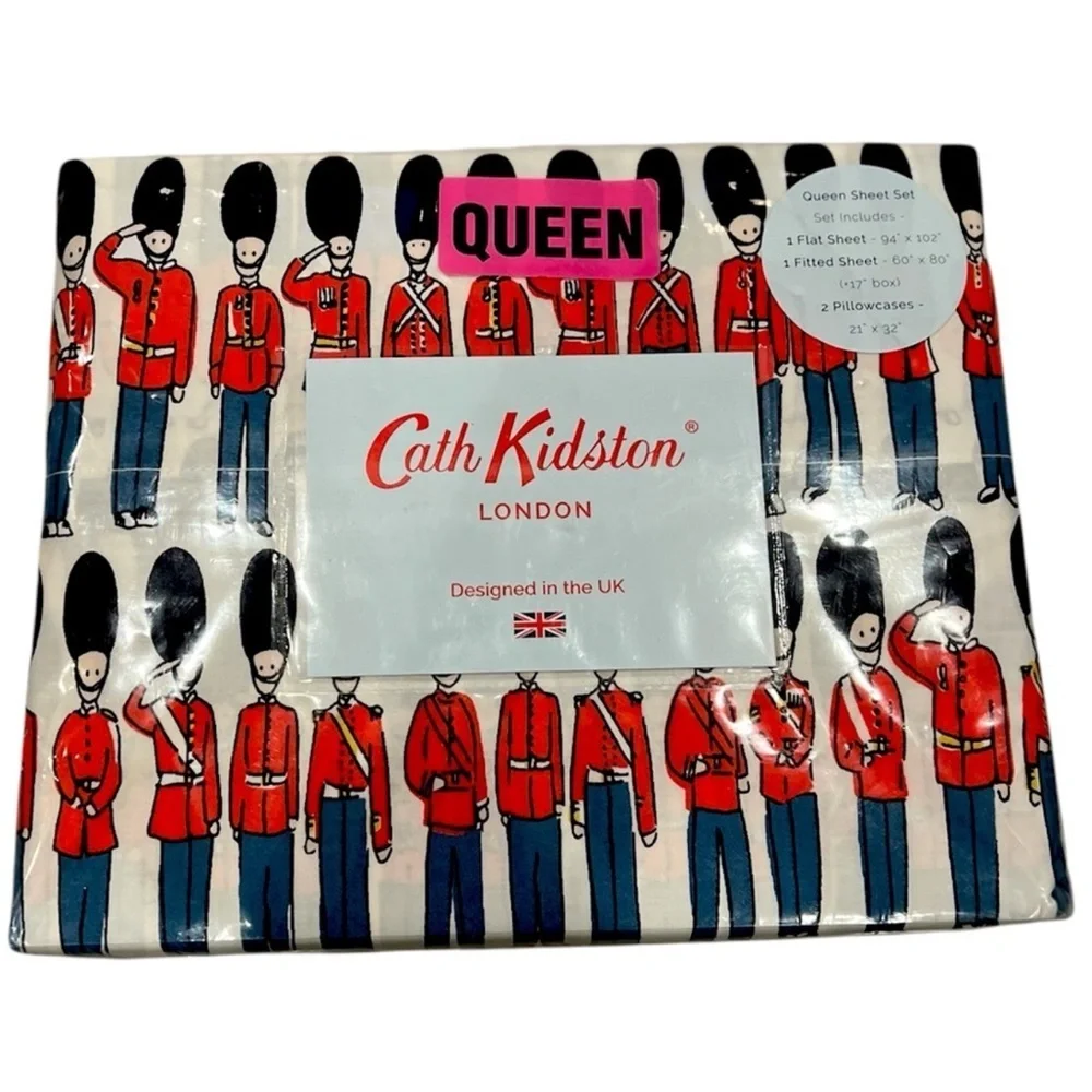 Cath Kidston Queen Sheet Set With Guards Nutcrackers Soldiers
